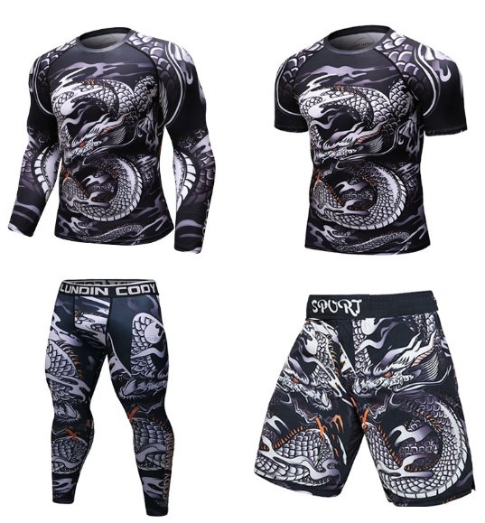 BJJ and MMA Rashgaurd and Spats| Dragon Collection